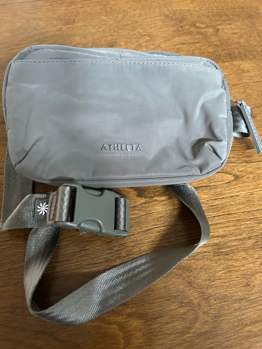 Athleta - Gray / Green Crossbody Belt Bag
